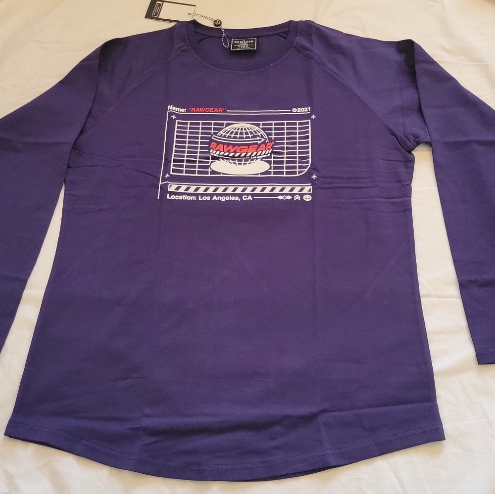 NWT Rawgear Men's 2021 Graphic Long Sleeve T-Shirt  Size Medium Color Navy RG440